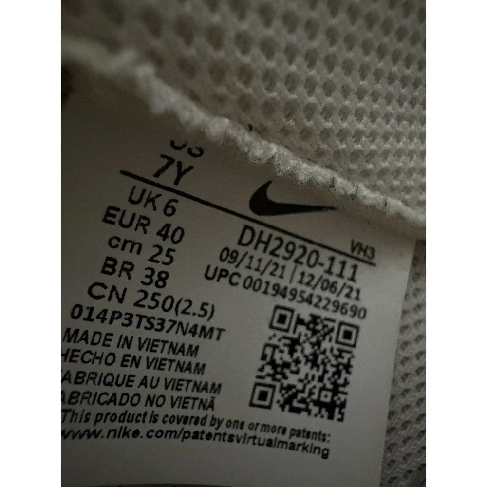 Nike Air Force 1 Shoes Low Big Kids GS Triple White Sneakers DH2920 111 Size 7Y